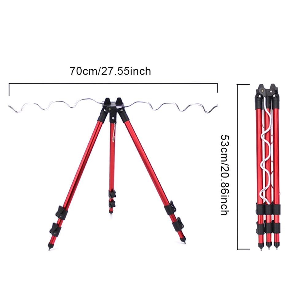 Aluminum Alloy Telescopic Fishing Rods Holder Portable Collapsible Fishing Tripod Bracket Stand Sea Fishing Pole Bracket