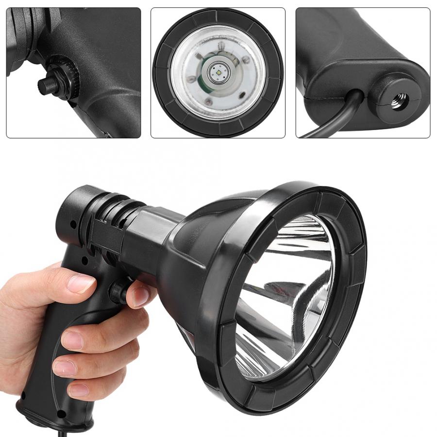 Udendørs 35w 5 tommer  t6 led lampe håndlampe håndholdt spotlight farvetemperatur 6000k bil cigarettænder opladning