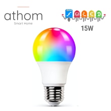 ATHOM Pre Flashed WLED Smart Bulb RGBCW 15W E27