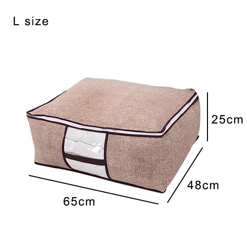 neue vlies Kleidung Lagerung Tasche Schrank Wandschrank Organizer Klapp Gewand Decke Lagerung Tasche für Bettwäsche Decke Kissen: Kaffee-L