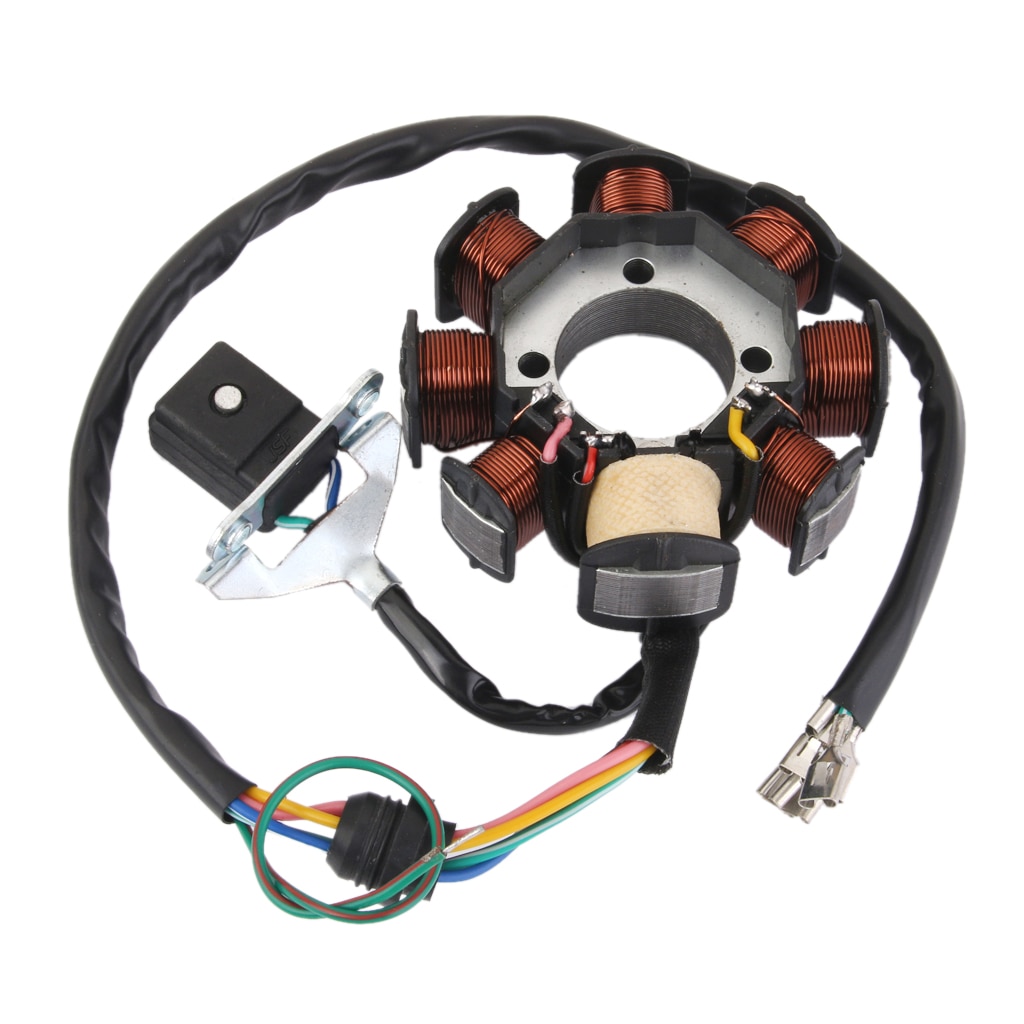 Generador AM6 Tuono, placa de estator, alternador magnético de 5 cables, 8 bobinas para CG 125cc 150cc PIT Quad Dirt Bike ATV Buggy Universal