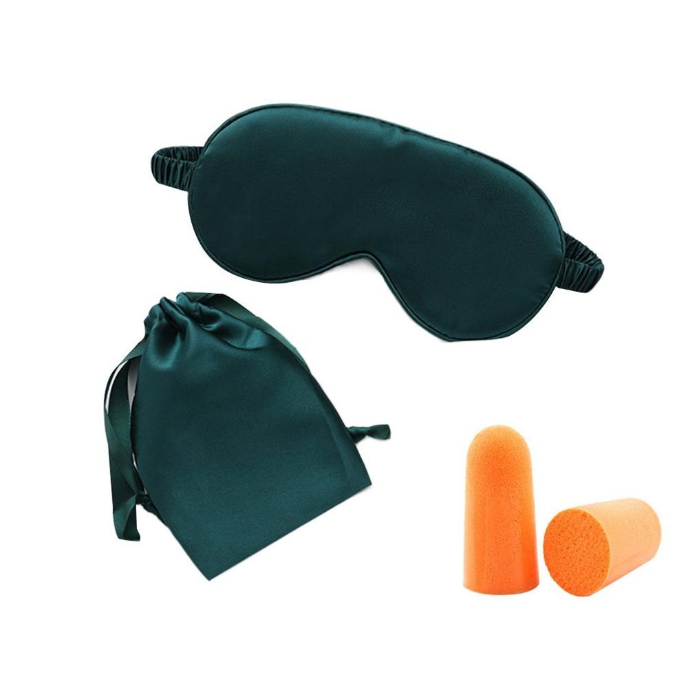 Thuis Beschermende Oogmasker Werk Reizen Simulatie Zijden Oogmasker 3 Stuk Set Oordopjes En Doek Zak Oogmasker: type 4