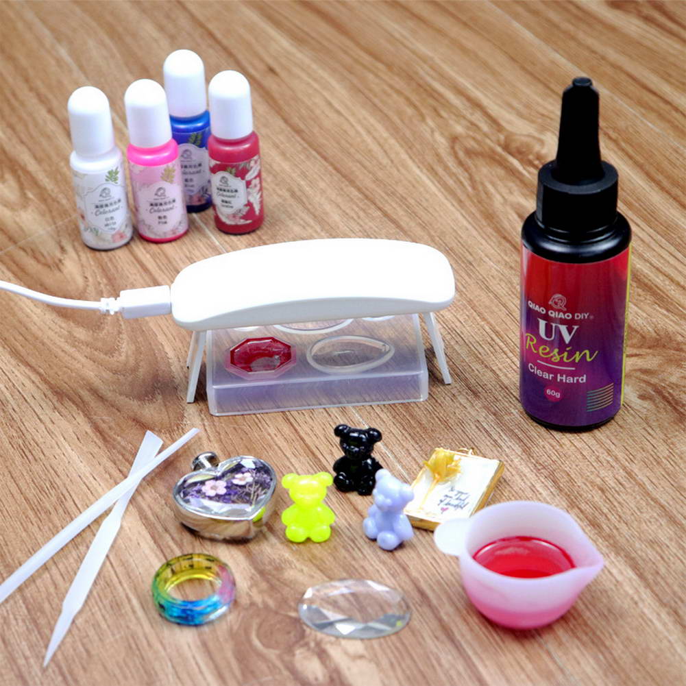 UV Resin Curing Epoxy Resin Hard Ultraviolet Glue Quick-drying Sunlight Activated Hard for DIY Jewelry Making