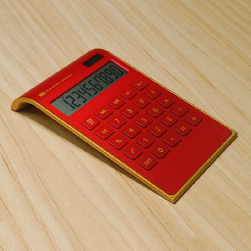 Desktop Calculator Dual Power Handheld Desktop Calculator with Large LCD Display Big Sensitive Button Commercial Tool