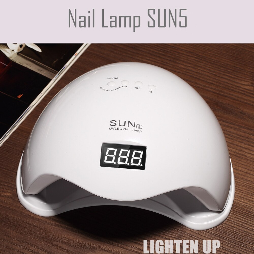 Zon 5 Uv Led Lamp Nagel Droger Voor Alle Gels 24 Led Droger Lamp Polish Zon Licht Timer 10/30/60 S 48 W