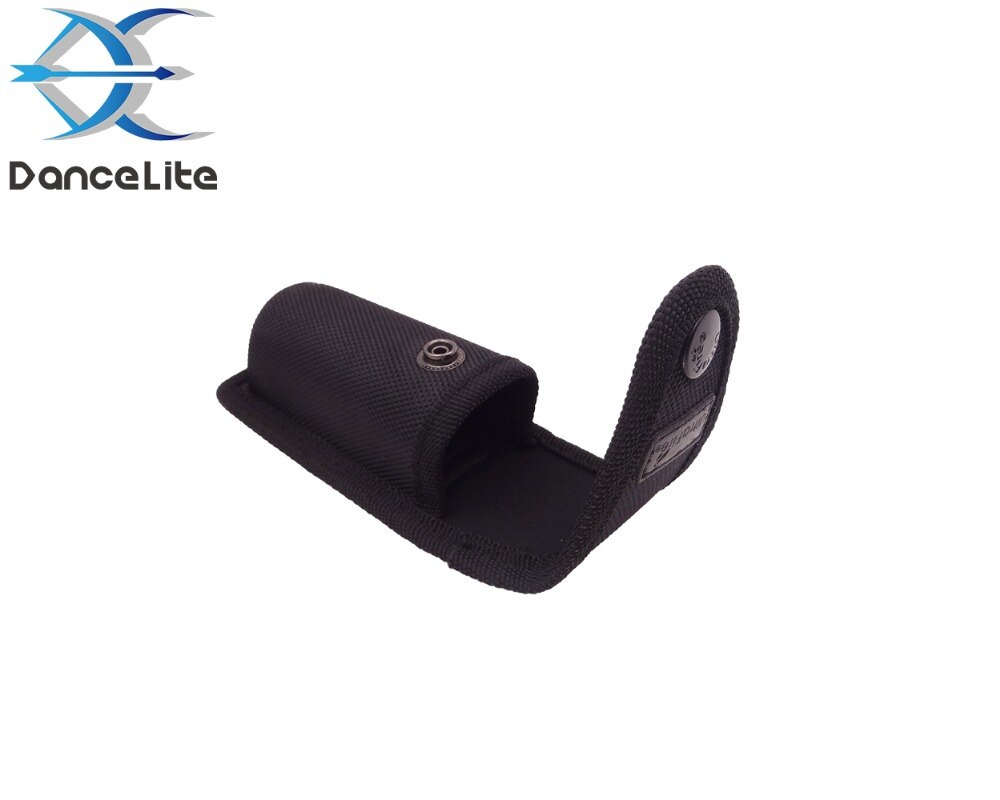 Funda negra de nailon para linterna, funda con cinturón para Mini linterna LED, 12,5 cm x 3,5 cm, 1 unidad