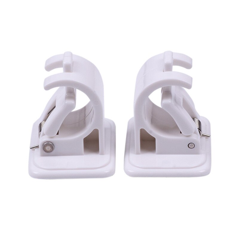 Douchegordijn Gordijn Staaf Fixing Clip Hanger Haak 2 Stuks Wit Opknoping Staaf Plastic Clip Muur Hangingcurtainrodhookfixingclip: Default Title