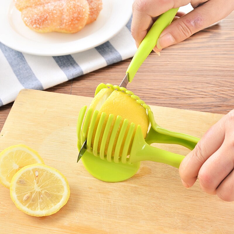 Plastic lemon squeezer hand power foodchopper Cut lemon artifact round platter slicer gadgets tool fruit separator