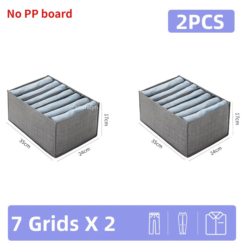 Closet Pants Organizer Cabinet Storage Organizer Box Storage Clothes Organizer For Underwear Sock Shirt Jeans Pants Organization: Burgundy