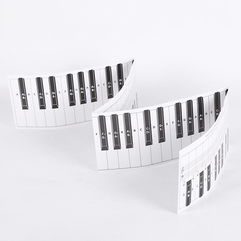 88 Key Practice Keyboard Piano &amp; Note Chart for Behind the Piano Keys,Guide Teaching Aid Note Chart for Beginner Student