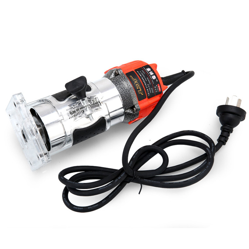 Wood Milling Machine Electric Wood CNC Trimmer Router Woodworking Manual Engraving Slotting Trimming Hand Carving 220V 1100W