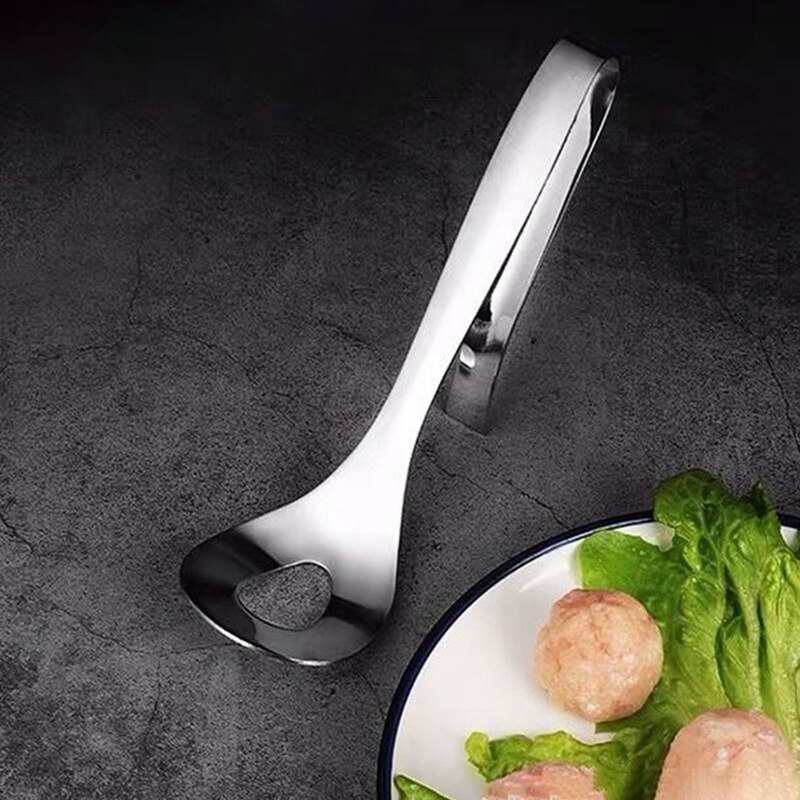 Meatball Spoon - Stainless Steel - Non-stick Long Handle - Kitchen Utensil - Patty Maker