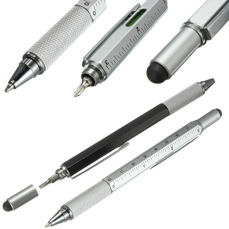 6 in 1 Tool Ballpoint Pen Screwdriver Level Touch ScreenTouch Capacitive Phone Touch Screen Stylus Pen