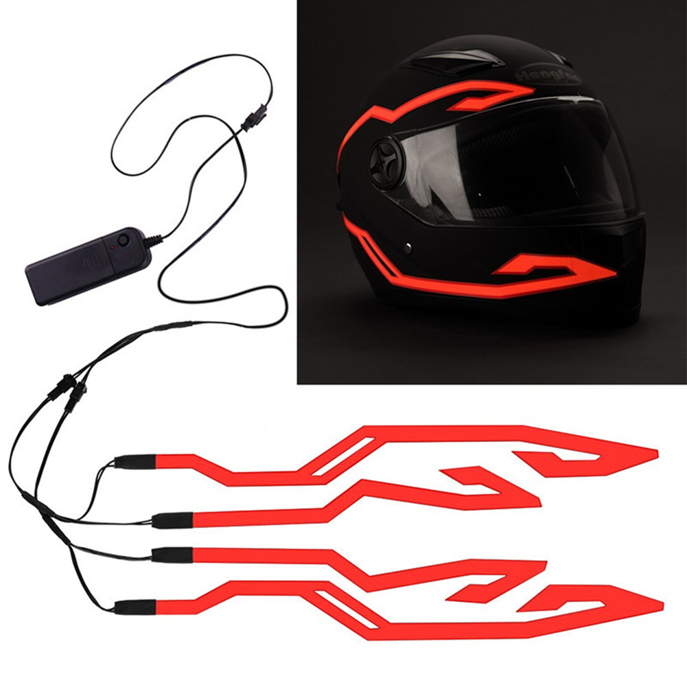 Bande lumineuse LED pour casque de moto, Signal universel clignotant, nuit, conduite, style lumineux Durable, avertissement, autocollant de bricolage étanche