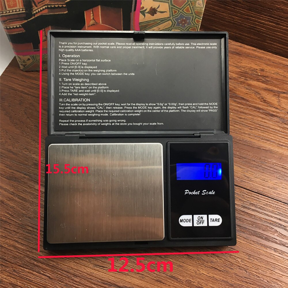500G Elektronische Digitale Precisie Mini Scale Sieraden Pocket Scale Balance 0.01 Hoge Nauwkeurigheid Voor Keukenweegschaal Accessoires