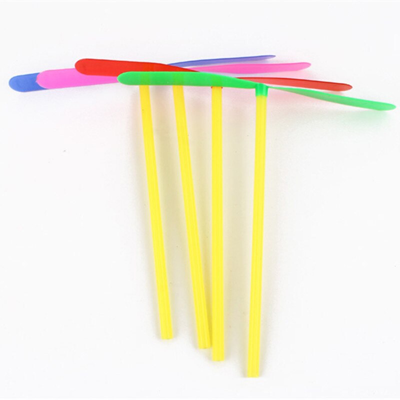 5 stks/partij Klassieke Plastic Bamboe Libel Kinderen Outdoor Speelgoed Classic Fun Propeller Vliegende Sport Spelletjes Voor Kinderen