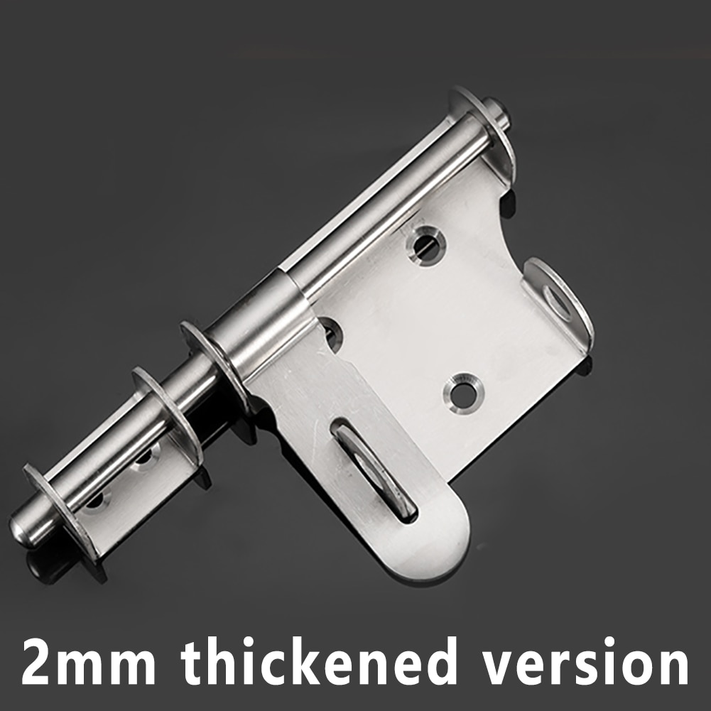 Durable Lock Safety Hasp Home Door Latch Staple Gate Anti-theft Hardware Trumpet Stainless Steel Slide Bolt Practical