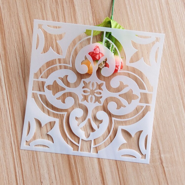 drawing Datura template DIY plastic wall painting spray painting template PET hollow painting template customization: 6