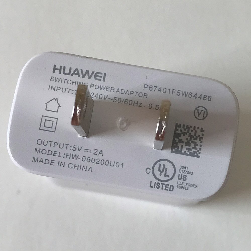 Original Huawei Charger 5V 2A EU plug Usb 3.1 Type-C cable charge adapter for P20 lite P9 P10 Nova 3 smartphone 4: Only US Charger