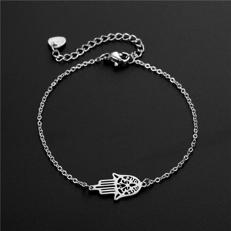 Lucky Turkse Rvs Hand Hamsa Verstelbare Armbanden Vintage Hand Van Fatima Hand Sieraden Zomer Voor Mannen Vrouwen Unisex: Default Title