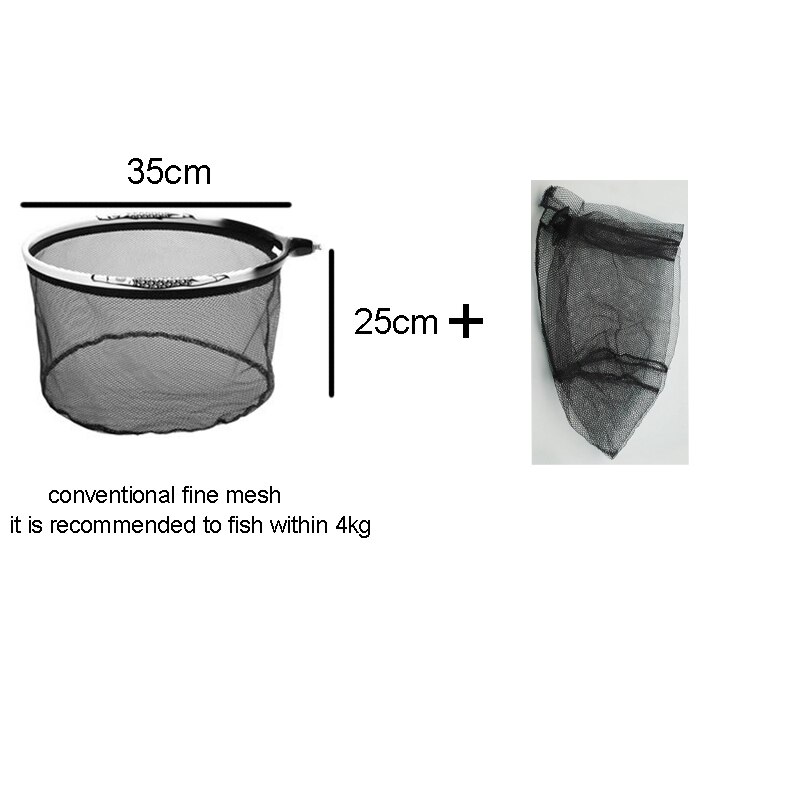 Head Fishing Nets Brail Nano Titanium Alloy Landing Net Removable Hand Net Anti-adhesive Hook Fishing Accessories B358: 35cm set unfoldable