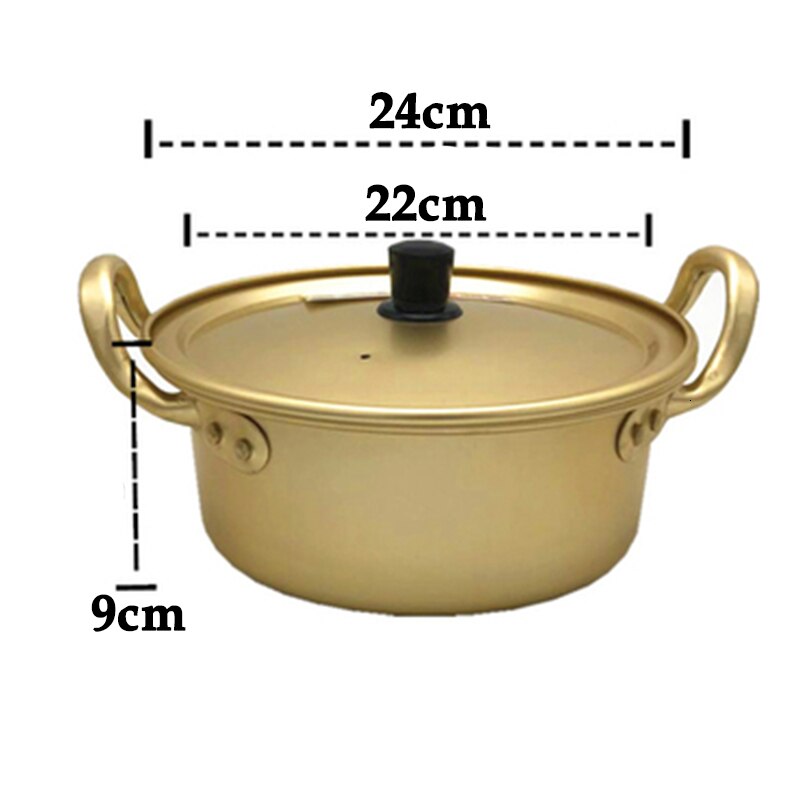 Husholdning ramen pot multifunktionelt køkken madlavning værktøj aluminiumslegering hurtig nudel pot non-stick mælkepotte suppe pot: X