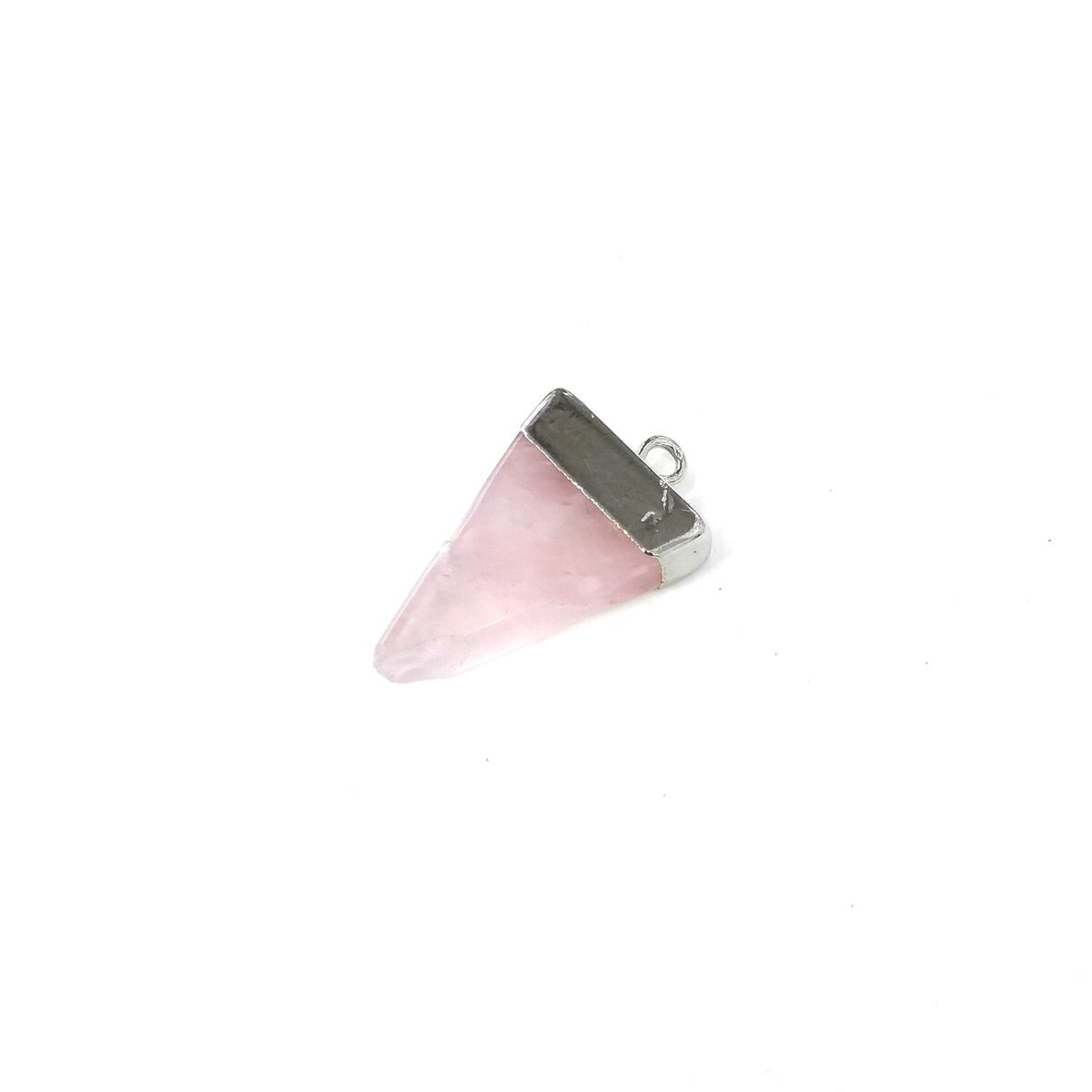 Natürliche Stein Rose quartzs Anhänger Dreieck bilden Suspension Anhänger für Schmuck Machen Diy halskette zubehör: 1