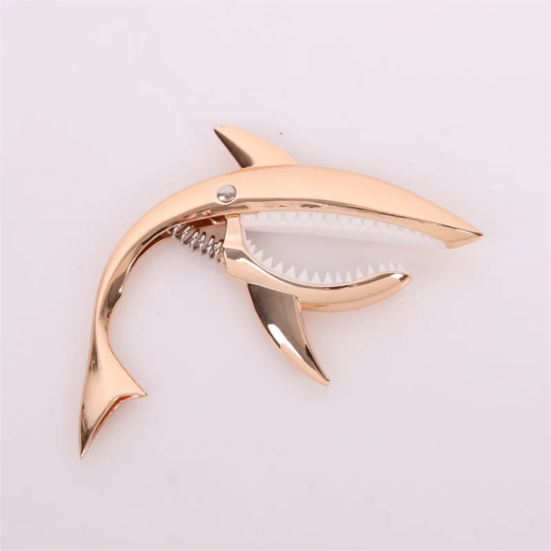 Capodastre de guitare requin en métal, alliage de Zinc de , Clip à changement rapide, pont de guitare basse, accessoires d'instruments à cordes: Violet
