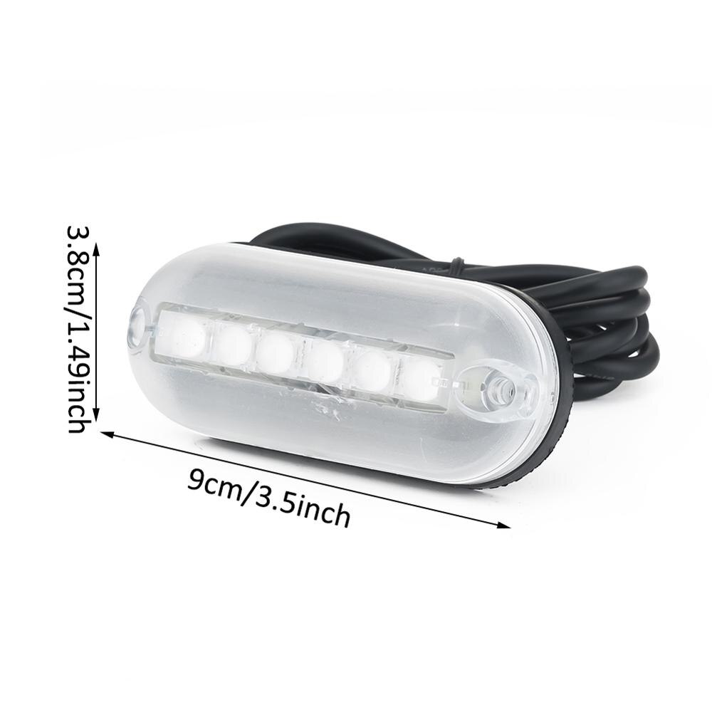 6 ledda undervattensfiske ljus 12v båt natt belysning vatten landskap lampa marin yacht undervattens lampor
