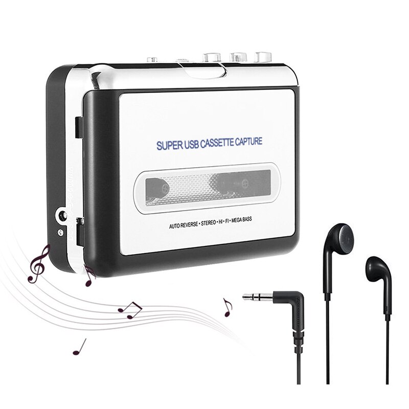 Digital Audio Music Player USB Cassette Recorder to MP3 Converter Portable Audio Tape-to-MP3 Player Switcher Converter