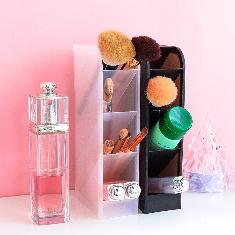 Soporte para bolígrafos transparente de gran capacidad, Caja de almacenaje para maquillaje, decoración, escritorio