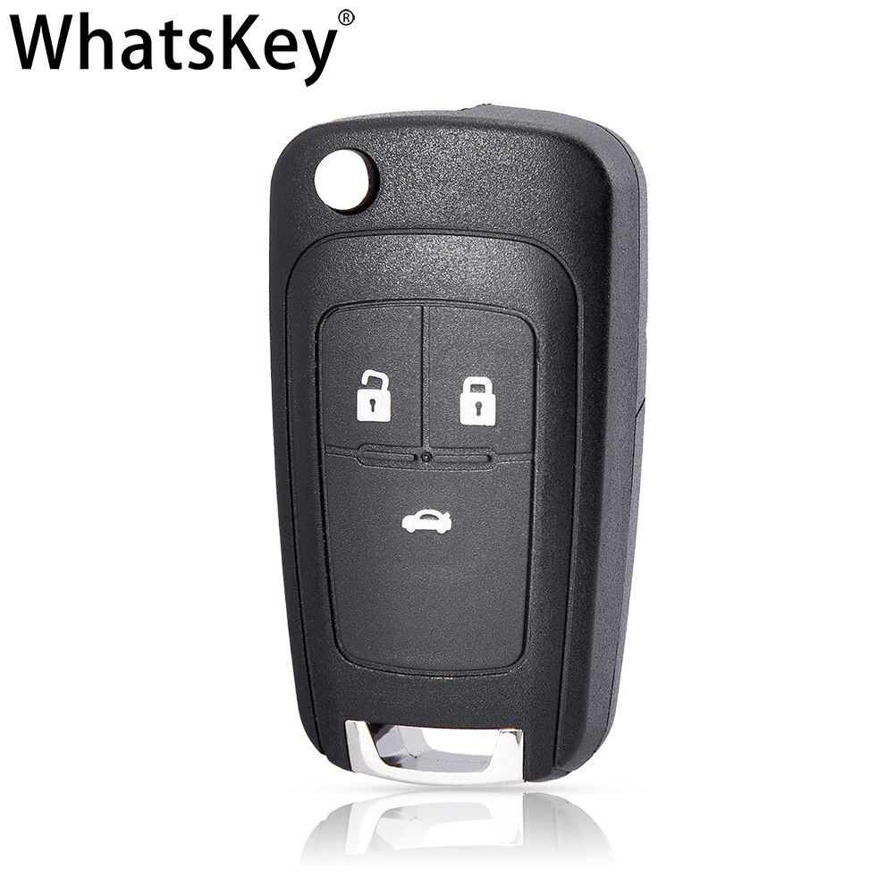 Whatskey 3 Knoppen Autosleutel Shell Remote Flip Folding Key Fob Case Voor Opel Vauxhall Astra H Insignia J Vectra C Omega G Corsa D