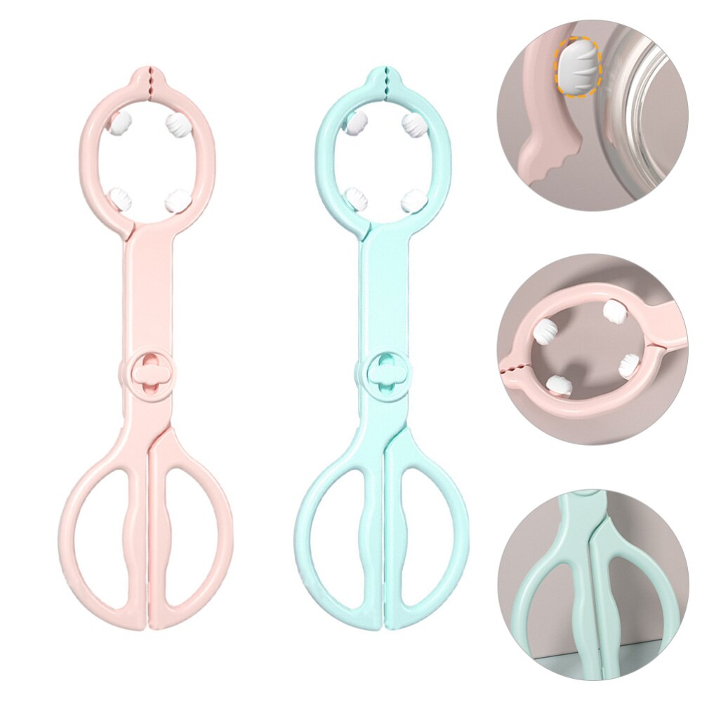 2pcs Feeding-Bottle Clamp Baby Bottle Tong Heat-resistant Anti-slip Bottle Clamp: Default Title