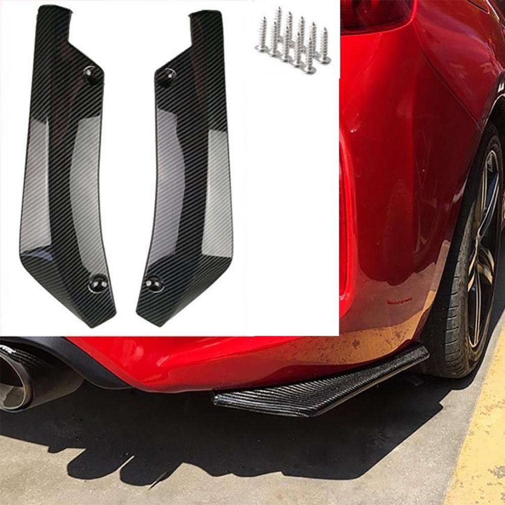 2Pcs Universal Car Rear Bumper Lip Spoiler Diffuser Splitter Scratch Protector Auto Accessoires Exterieur Onderdelen