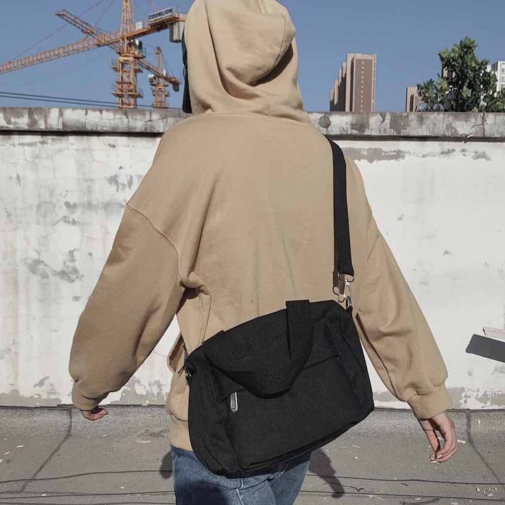 OCARDIAN Vrouwen Tas vrouwen effen draagbare canvas tas eenvoudige schoudertas Casual crossbody tassen voor vrouwen Messenger Bags S19