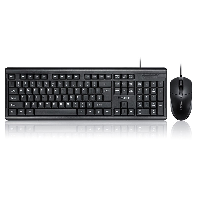 Wired Keyboard Mouse Computer Office Russian Español Set Backlight Gaming Mechanical Feel USB 104 Keycaps Laptop Bundle Keyboard: U.S.