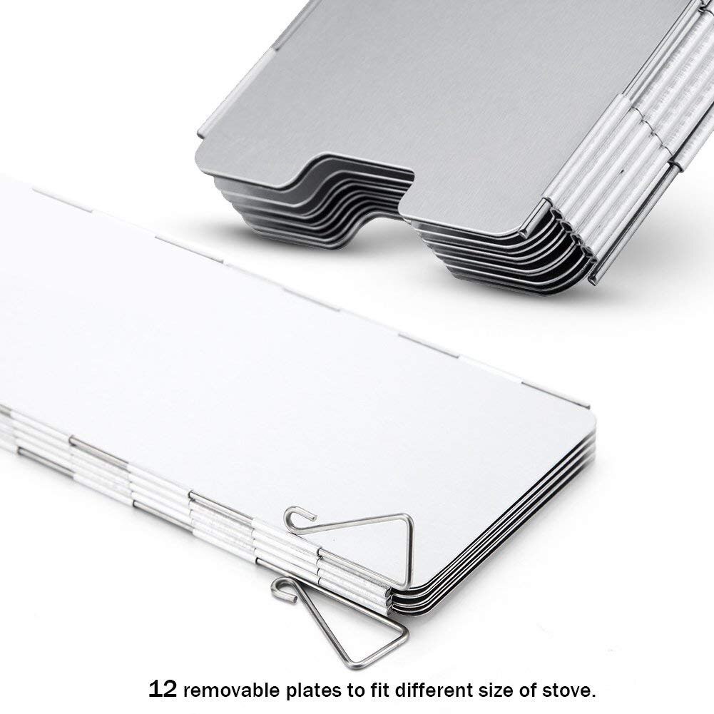 Camping Kachel Voorruit 12 Platen Ultralight Folding Camp Stove Voorruit Draagbare Camping Stove Voorruit Gebruik Alcohol Stov