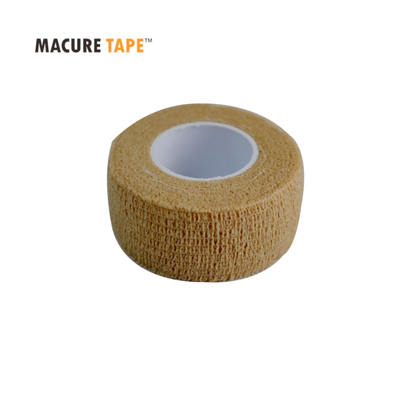 Macure Tape 10 ROLL 2.5cm x 4.5m Coban Elastic Self-Adherent Wrap Bandage Latex Free Tender Tape Finger Tape