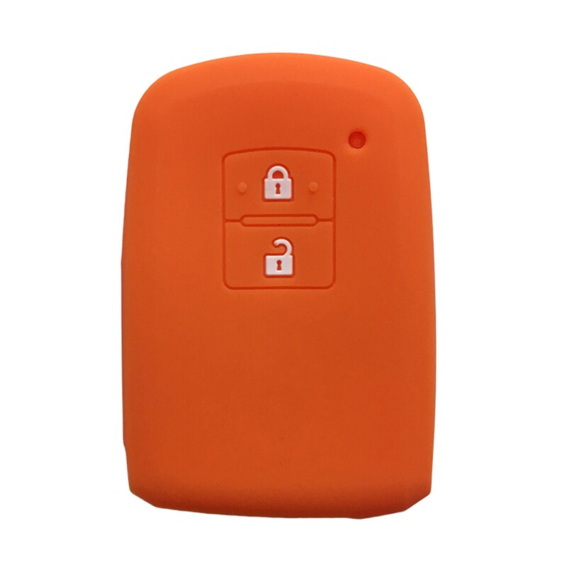 Auto afstandsbediening sleutel verso yaris avalon siliconen camry sleutelhanger behuizing 2 knoppen rav 4 voor toyota auris camry rav 4 avalon verso sleutelhanger: Oranje
