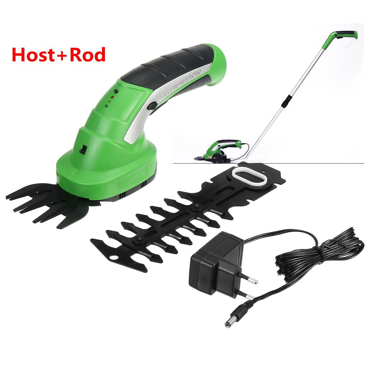 7.2V 2 In 1 Electric Trimmer Lithium-ion Cordless Lawn Mower Garden Tools Hedge Trimmer Rechargeable Lawn Trimmers for Garden Gr