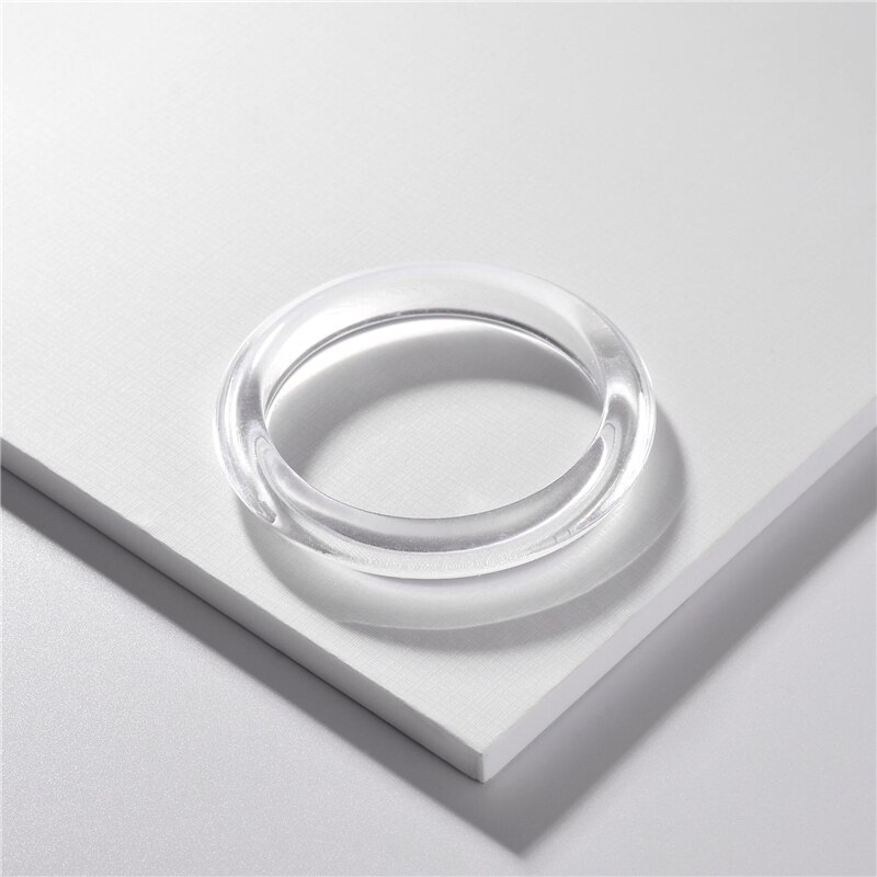 Cool Summer Acetic Acrylic Bangles Bracelets Transparent Clear Acrylic Resin Bangle Bracelet for Women