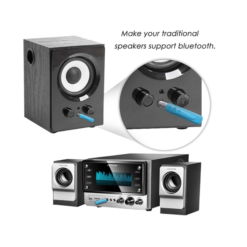 Handsfree Bluetooth Adapter For Headphone AUX Receptor USB Car Bluetooth Audio Receiver Handsfree 3.5mm With Microphone