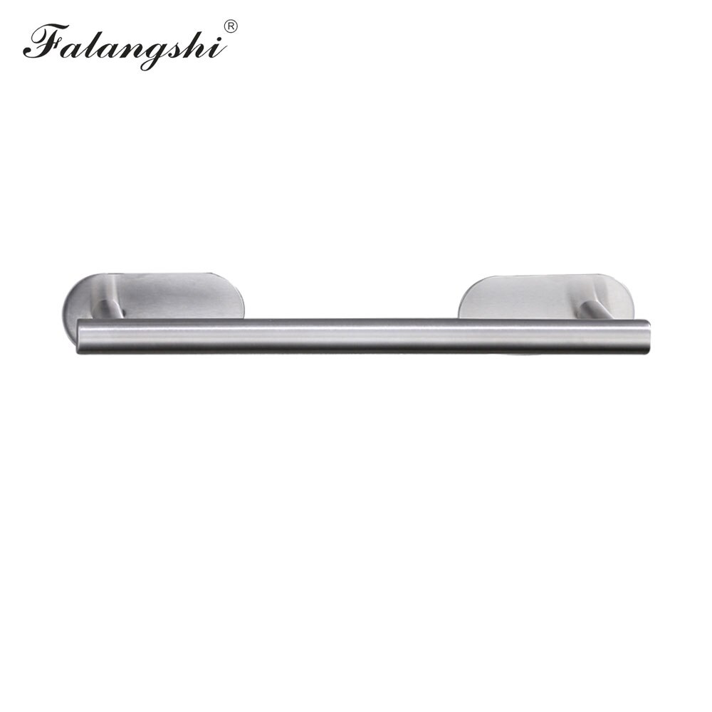 Bathroom Hardware Set Robe Hook Roll Paper Holder Single Towel Bar 3M Sticker Easy Installation Bathroom Accessories WB8863: Towel Bar
