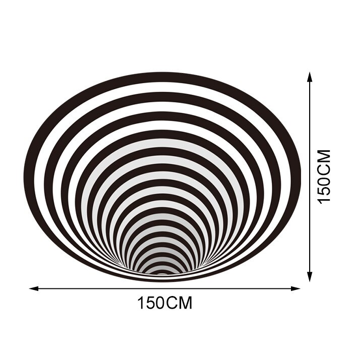 3D Vortex Illusion Tapijt Swirl Print Optische Illusie Gebieden Tapijt Tapijt Vloer Pad Antislip Deurmat Matten Voor Thuis decore