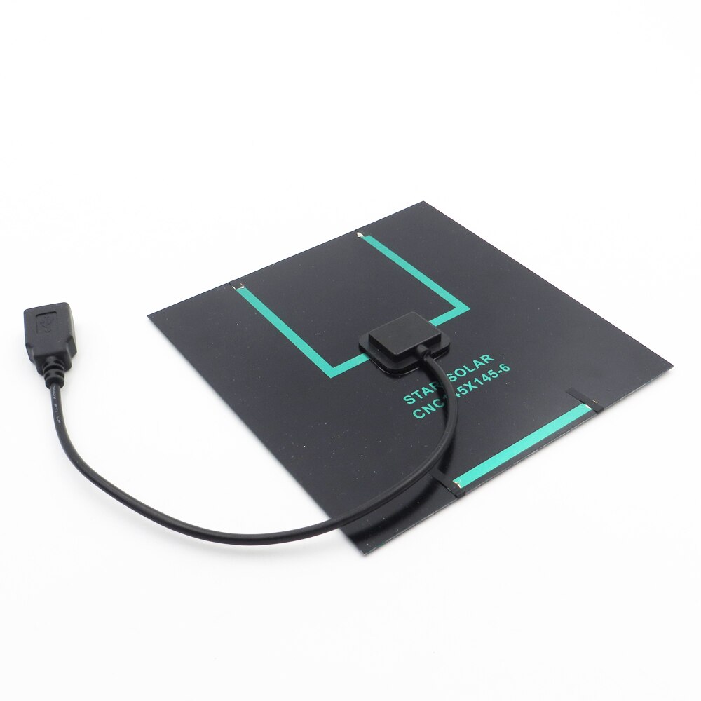 Solar Panel Charging USB Interface 3W 6V Polycrystalline Solar Cell DIY Solar Charge Battery cable 30cm 5V USB output 6VDC
