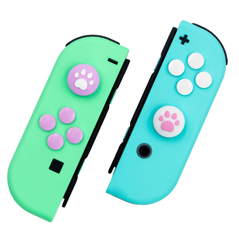 Thumb Stick Grip Cap ABXY Key Sticker Joystick Button Protective Cover Nintend Switch Joy-con Controller Skin Colorful Case: 13