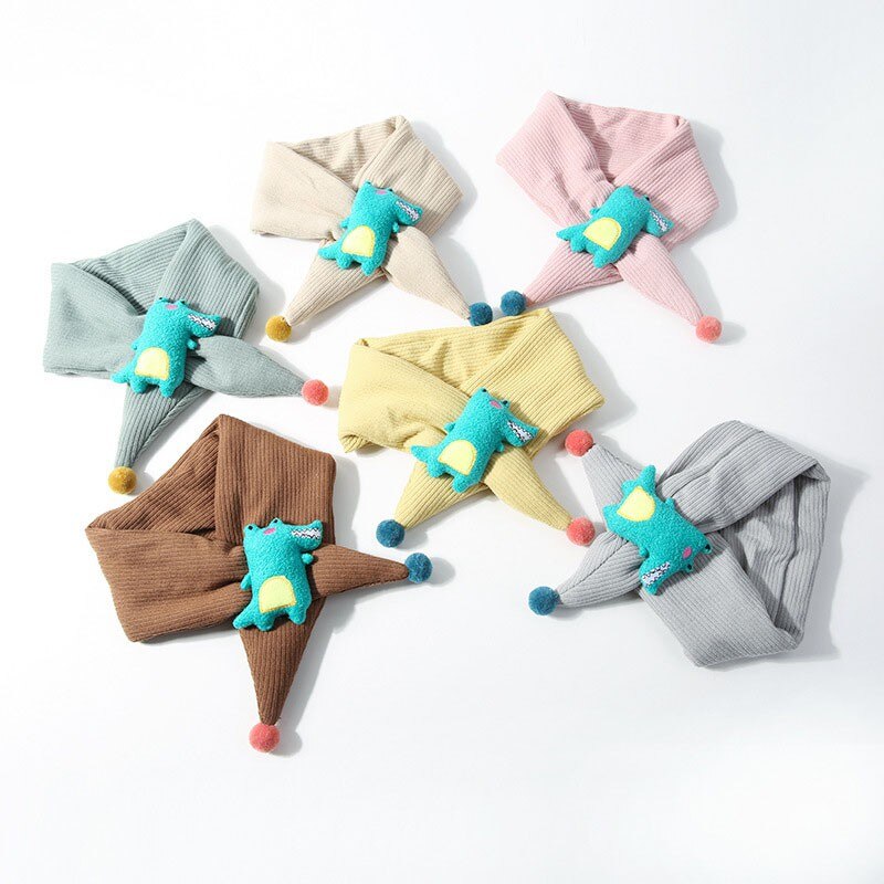 60-80cm Baby Schal Jungen Mädchen Winter Wärmer Karikatur aufbringen Schal Kleinkind Dicke Baumwolle Kragen Schals Kleinkind Halstücher