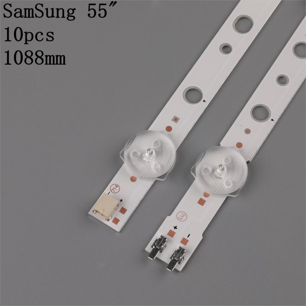 10pcs/set LED Backlight strip for UN55FH6030 UN55J6200 UN55H6203 UN55J6201 UE55J6200 UE55H6203 BN96-28772A 28773A 39055A 39056A