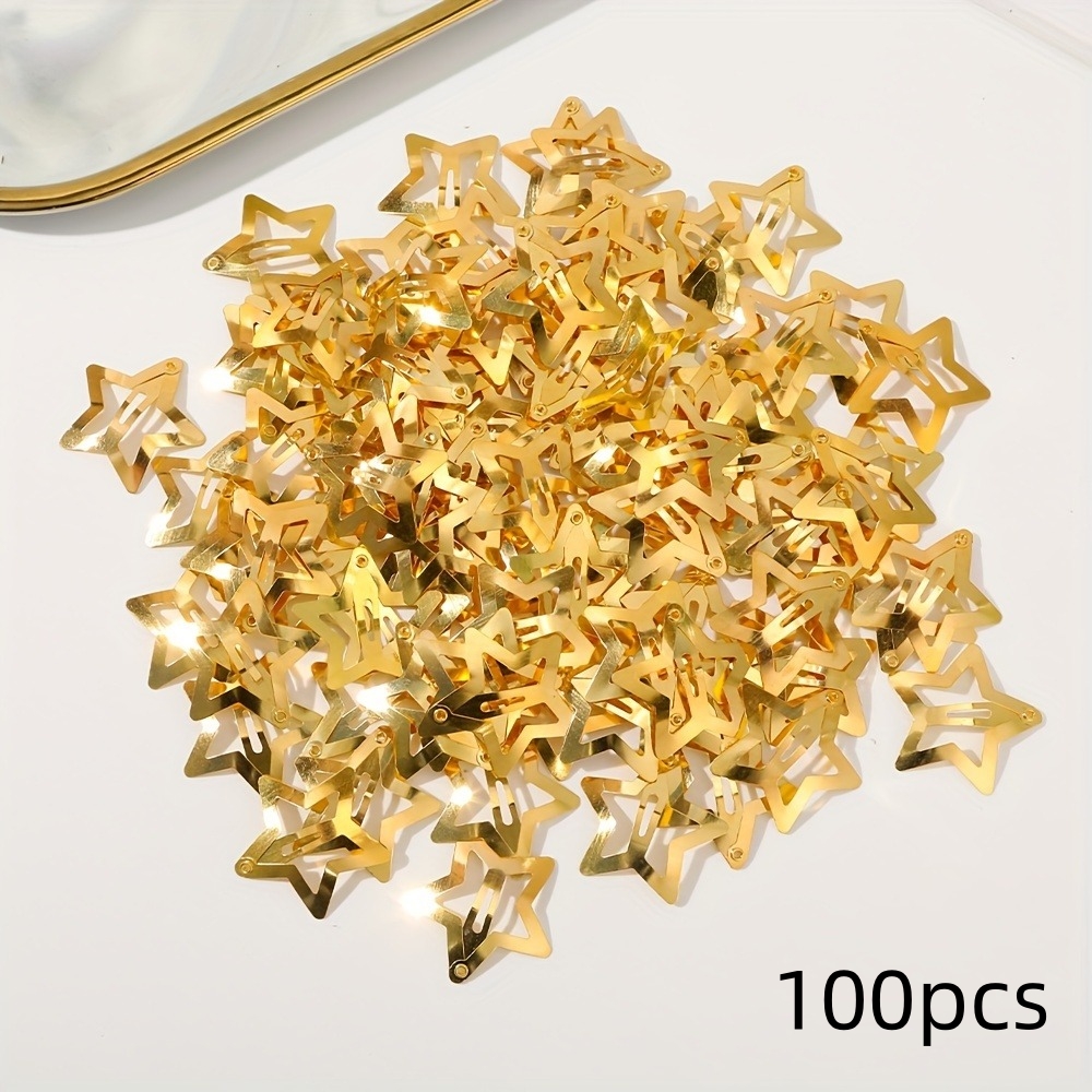 2-50 Uds. Pinzas para el cabello de estrella para niñas, estrella de filigrana, Clip a presión de Metal, pasadores de horquillas, accesorios para la cabeza: Bronce antiguo plateado