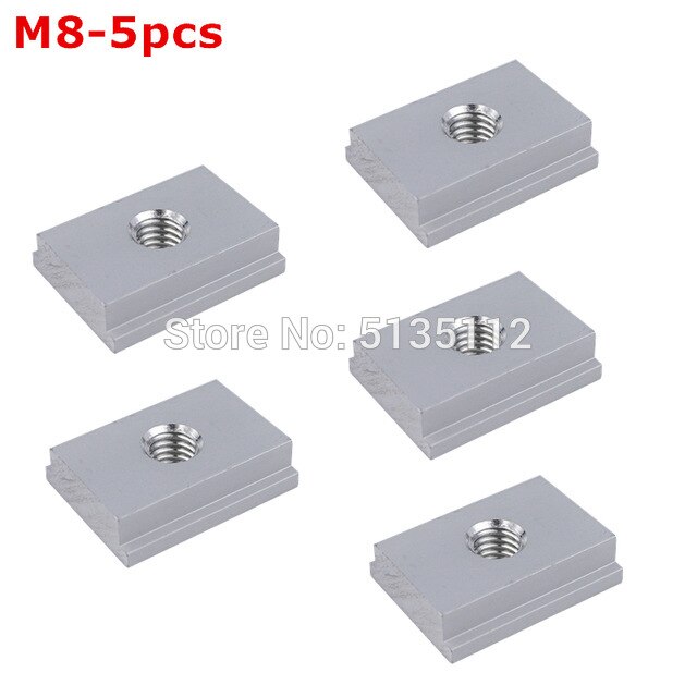 10pcs/5pcs M6/M8 T-track Slider Sliding Nut Aluminum Alloy T Slot Nut For Woodworking Carpenter Tool Jigs Screw Slot Fastener: M8-5pcs